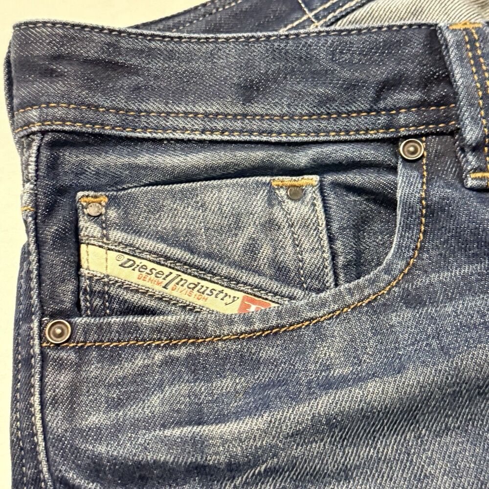 Diesel Larkee Mens 31x30 *33x29 Blue Regular Straight Button Fly Jeans 0073N - Picture 8 of 16